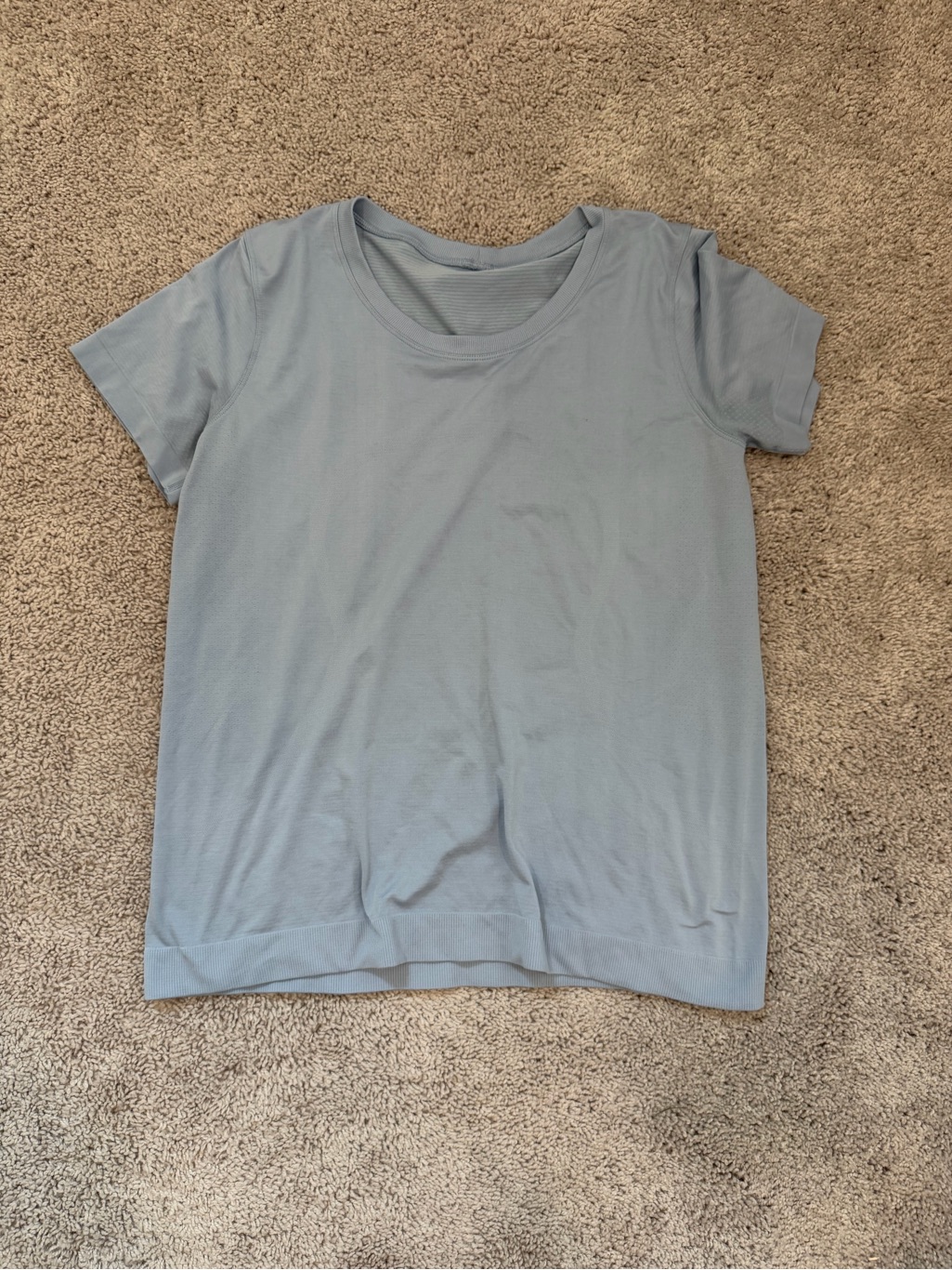 Women's Short-Sleeve Crewneck Top In Light Blue